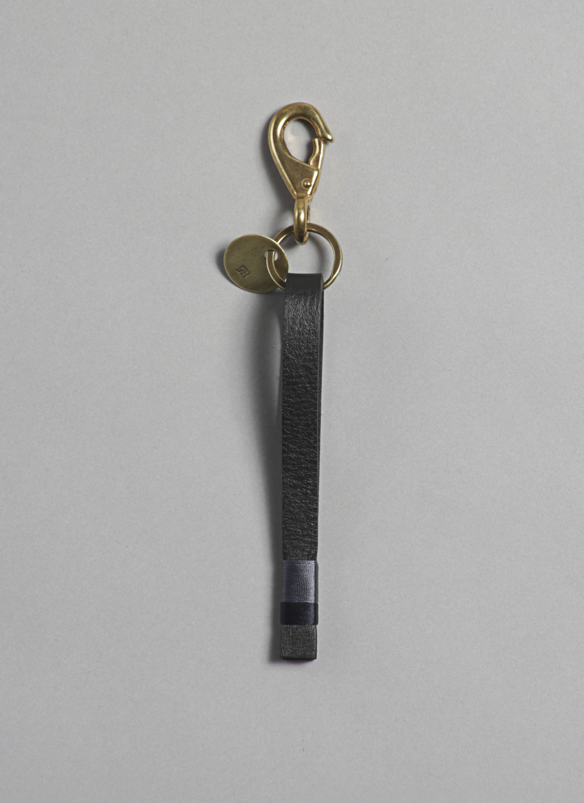 Leather Key Fob Multicolor in Black