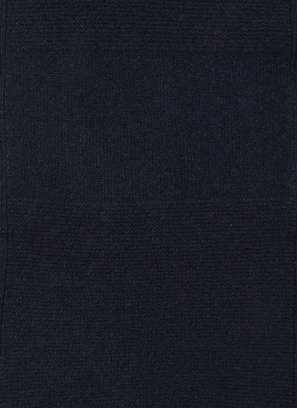 Cashmere Blend Rectangular Scarf In Midnight Blue - Image 3
