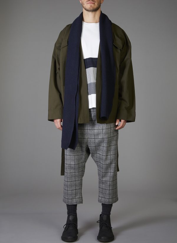 Cashmere Blend Rectangular Scarf In Midnight Blue - Image 2