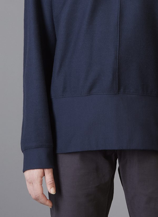 The Big Sweatshirt In Midnight Blue Ultra-Fine Terry - Image 3