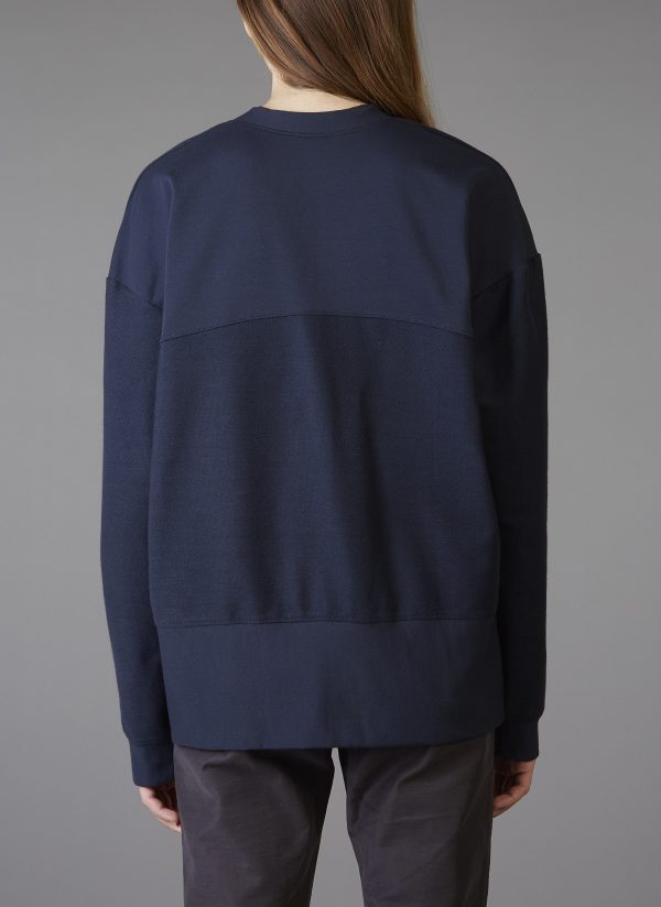 The Big Sweatshirt In Midnight Blue Ultra-Fine Terry - Image 4