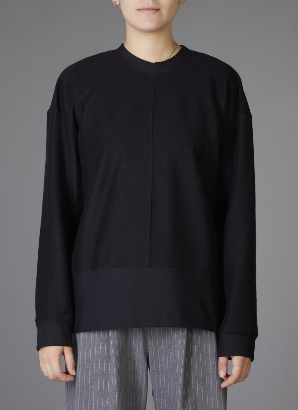 The Big Sweatshirt In Black Ultra-Fine Terry