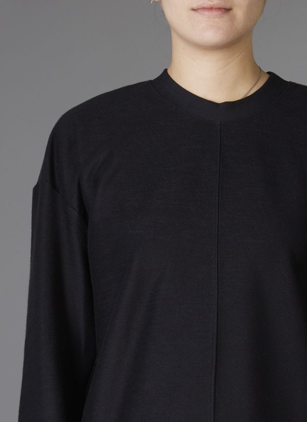 The Big Sweatshirt In Black Ultra-Fine Terry - Image 2
