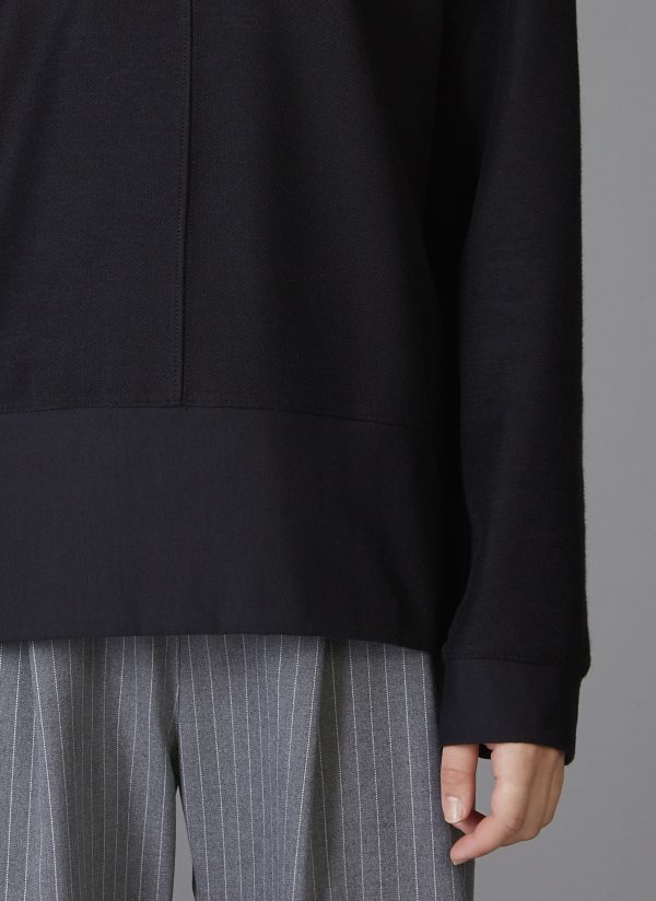 The Big Sweatshirt In Black Ultra-Fine Terry - Image 3