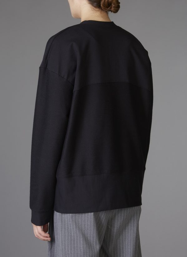 The Big Sweatshirt In Black Ultra-Fine Terry - Image 4