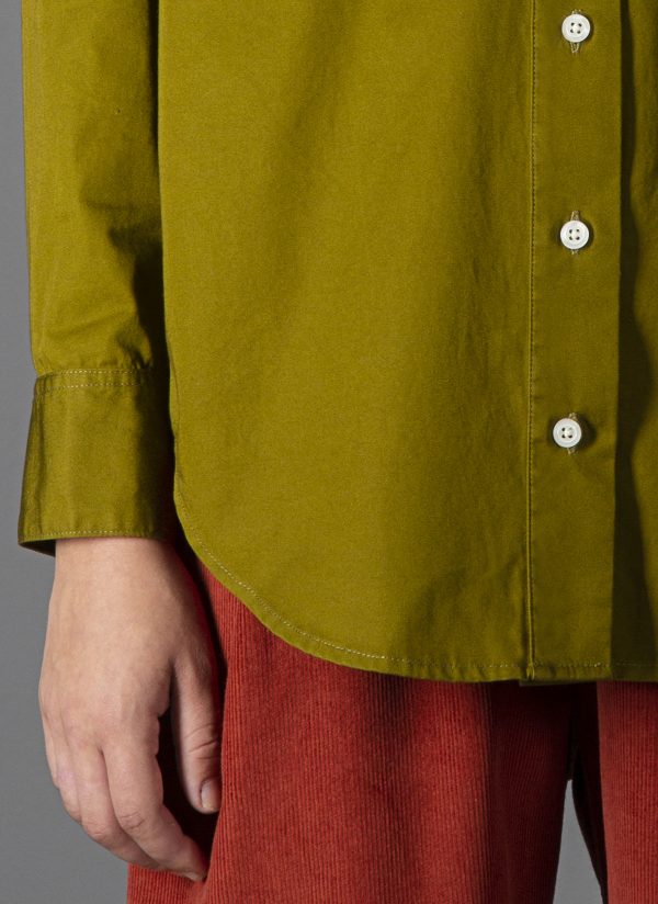 L/S TWO POCKET OVERSIZED SHIRT IN OLIVE - Image 3