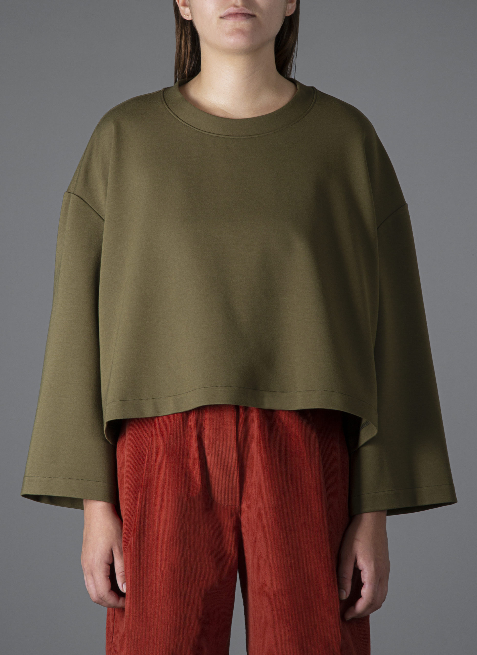 L/S OVERSIZED TEE IN ARMY - GREI New York