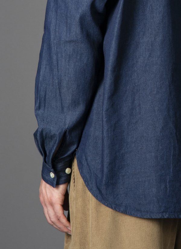 L/S RELAXED 4 POCKET SHIRT IN MIDNIGHT BLUE DENIM - Image 8