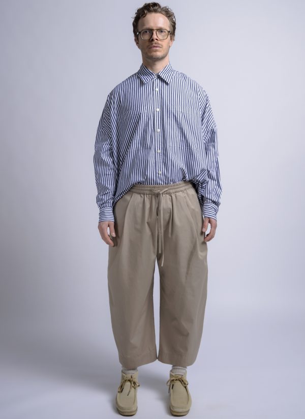OVATE BAGGY PANT IN KHAKI FINE TWILL (MEN'S CUT)