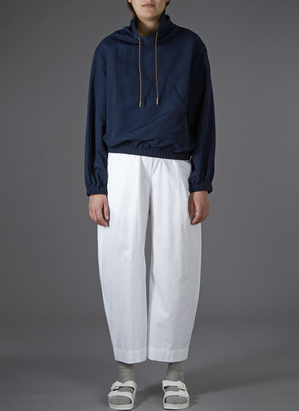 COWL NECK TRACK JACKET IN MIDNIGHT BLUE - Image 2