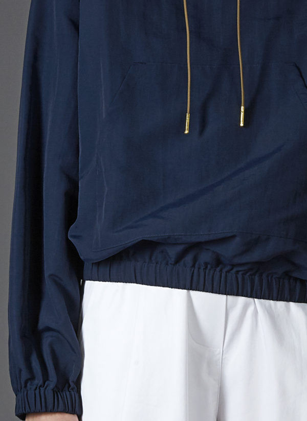 COWL NECK TRACK JACKET IN MIDNIGHT BLUE - Image 4