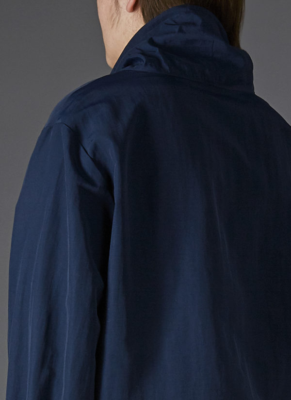 COWL NECK TRACK JACKET IN MIDNIGHT BLUE - Image 7