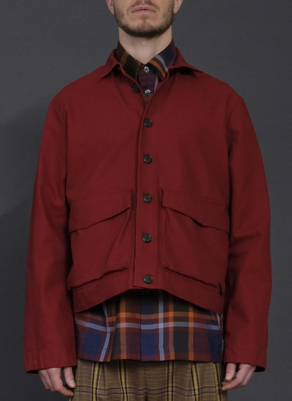 SACK POCKET IVY JACKET IN RED - Image 8