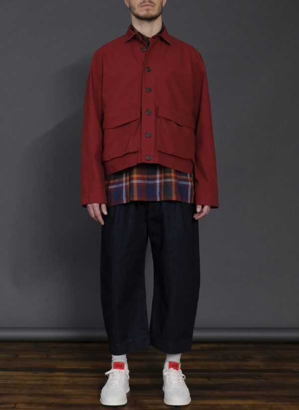 SACK POCKET IVY JACKET IN RED