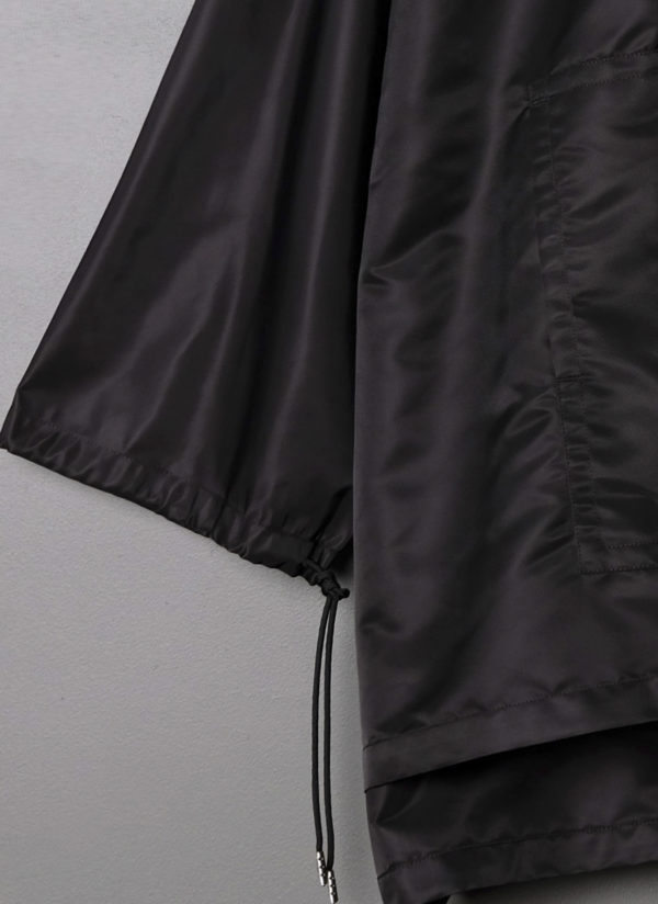 HOODED PONCHO IN BLACK - Image 4