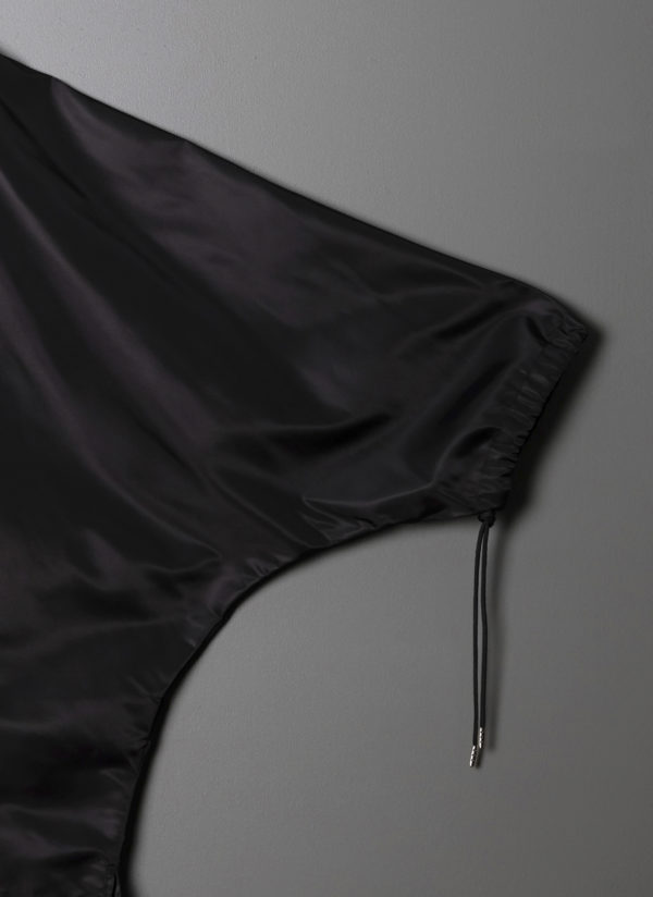 HOODED PONCHO IN BLACK - Image 6