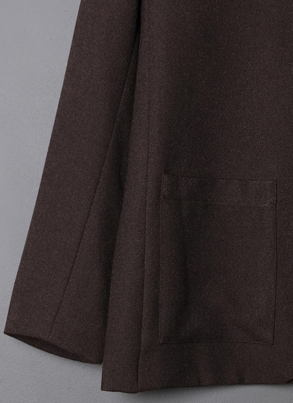 ONE BUTTON SUIT JACKET IN ESPRESSO - Image 4