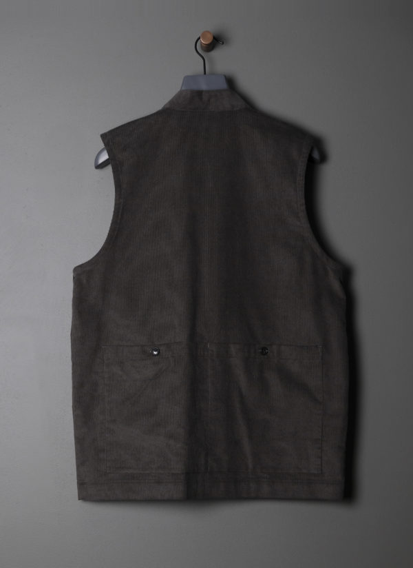 'NED' VEST IN GREY MOSS - Image 2