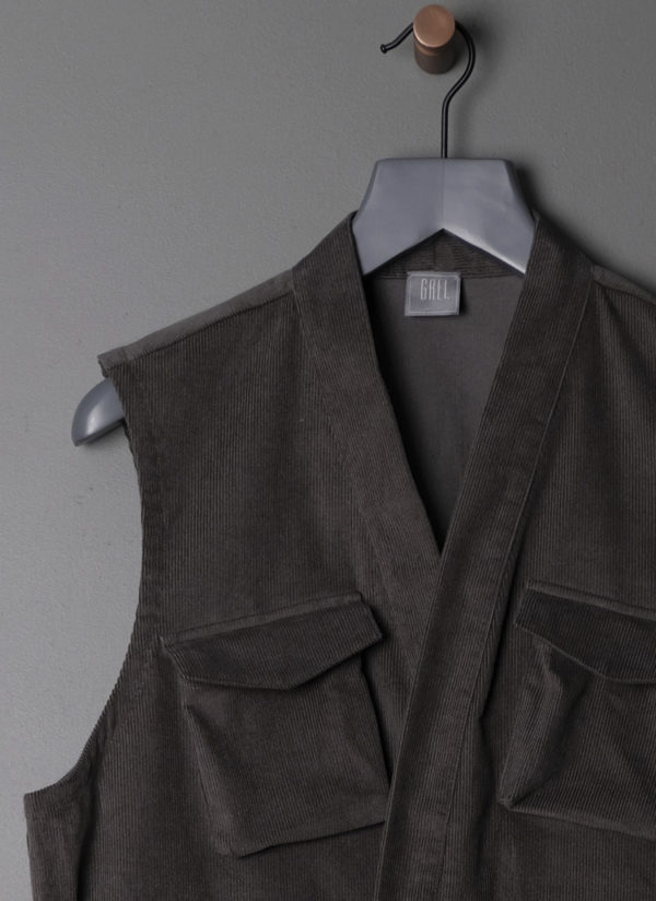 'NED' VEST IN GREY MOSS - Image 3
