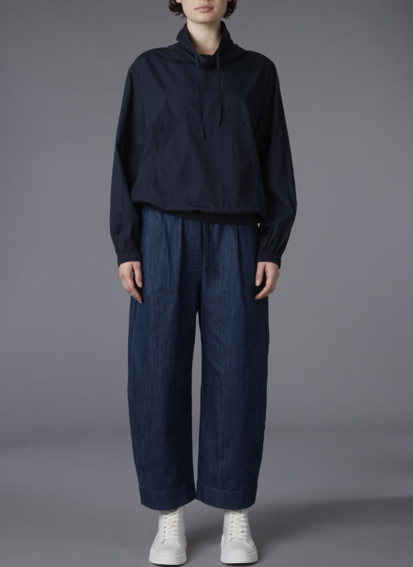 COWL NECK POCKET JUMPER IN MIDNIGHT BLUE - Image 2