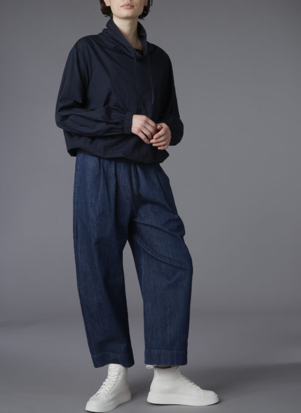 COWL NECK POCKET JUMPER IN MIDNIGHT BLUE - Image 9