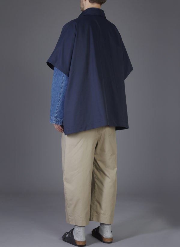 4-POCKET SHIRT PONCHO IN MIDNIGHT BLUE - Image 7