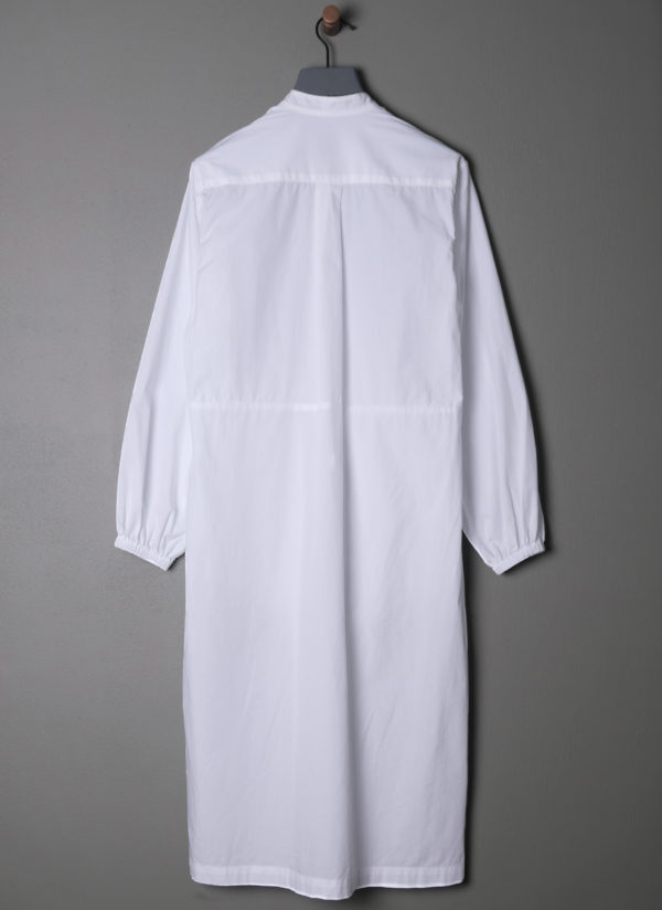 LANTERN SHIRT DRESS IN WHITE WASHED POPLIN - Image 9