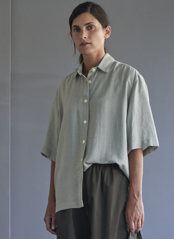 S/S BOX SHIRT IN SEAGRASS
