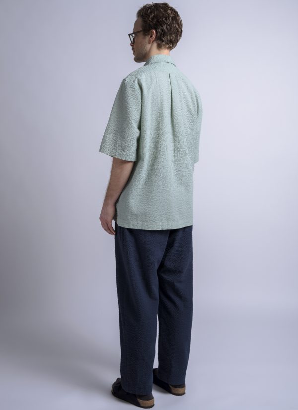 S/S BOX SHIRT IN SEAGRASS SEERSUCKER - Image 4