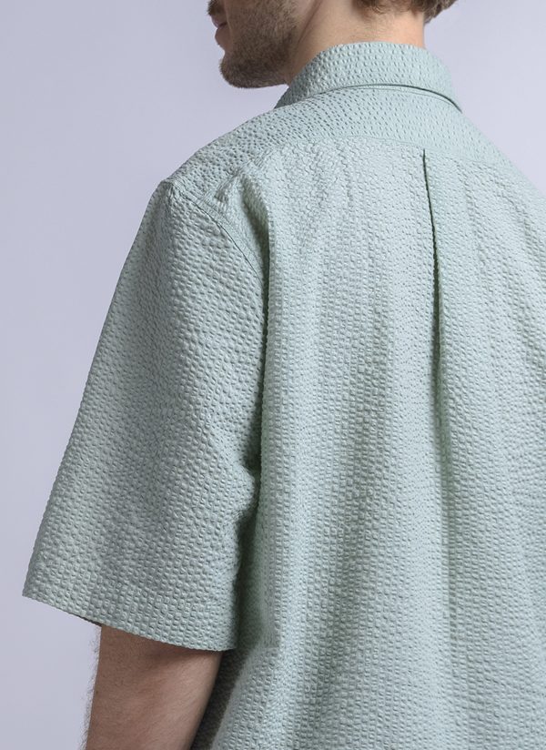 S/S BOX SHIRT IN SEAGRASS SEERSUCKER - Image 6