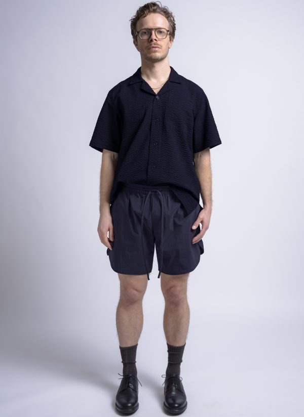 TRACK SHORT IN MIDNIGHT BLUE PARACHUTE NYLON - Image 2