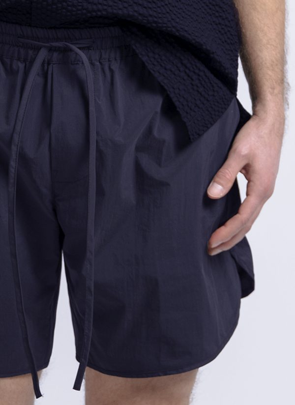 TRACK SHORT IN MIDNIGHT BLUE PARACHUTE NYLON - Image 3