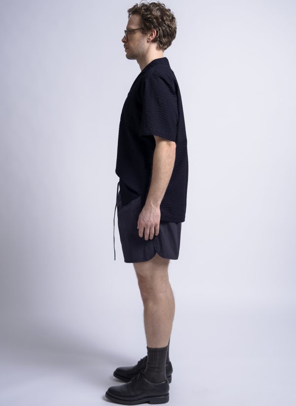 TRACK SHORT IN MIDNIGHT BLUE PARACHUTE NYLON - Image 4