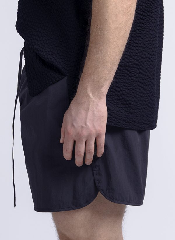 TRACK SHORT IN MIDNIGHT BLUE PARACHUTE NYLON - Image 5