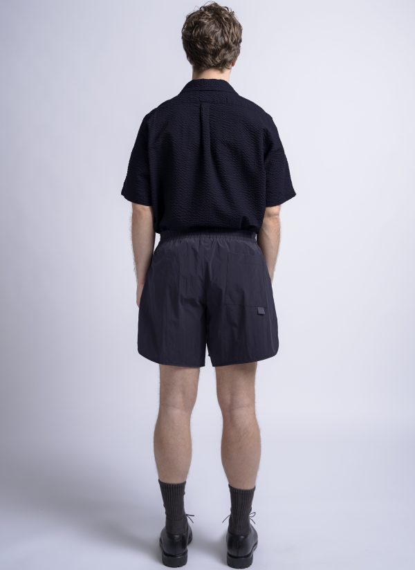 TRACK SHORT IN MIDNIGHT BLUE PARACHUTE NYLON - Image 6