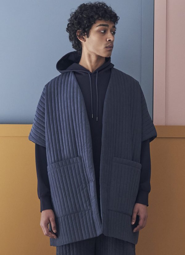 ARTIST JACKET IN MIDNIGHT BLUE CHANNEL QUILTING