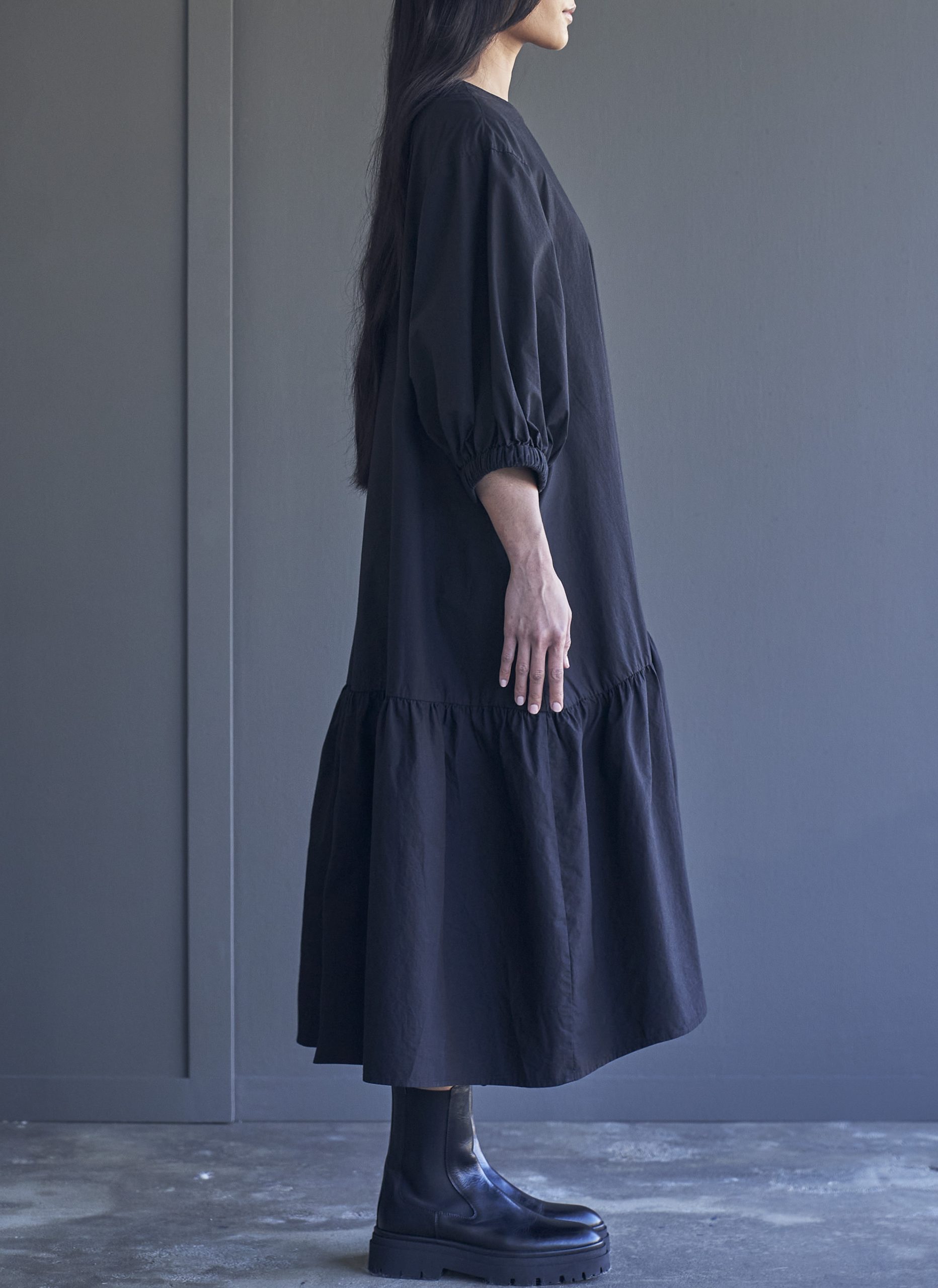 VIRAGO DRESS IN BLACK - GREI New York