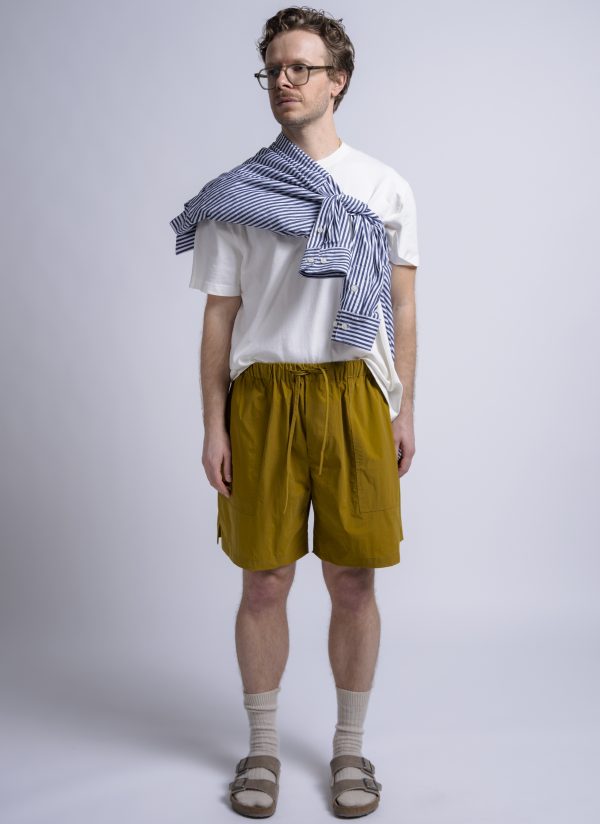 BAGGY CAMP SHORT IN BRIGHT OLIVE PARACHUTE NYLON - Image 2