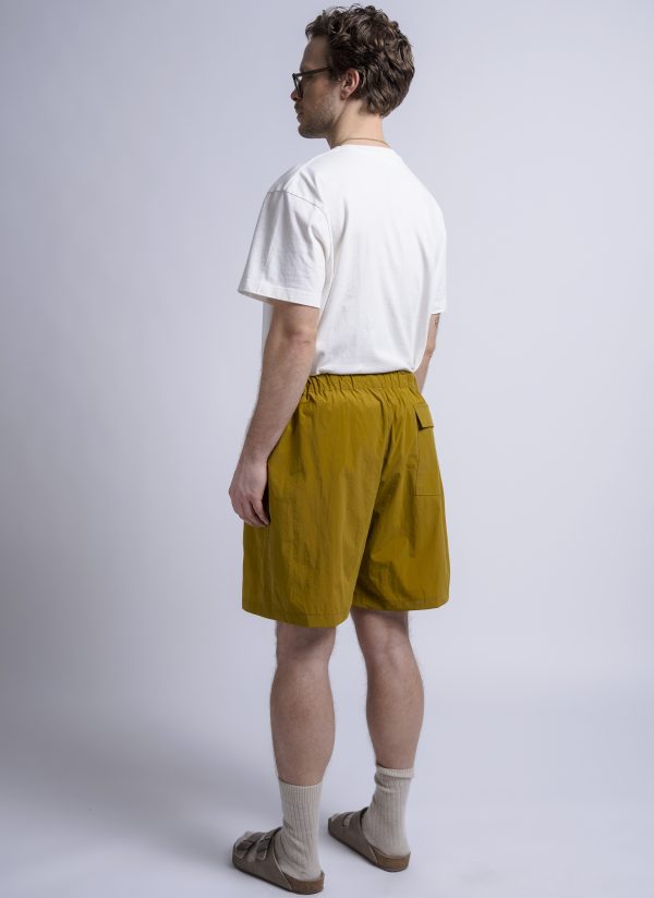 BAGGY CAMP SHORT IN BRIGHT OLIVE PARACHUTE NYLON - Image 4