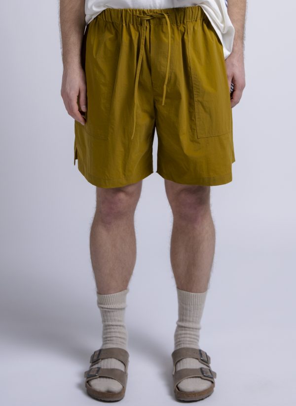 BAGGY CAMP SHORT IN BRIGHT OLIVE PARACHUTE NYLON - Image 6