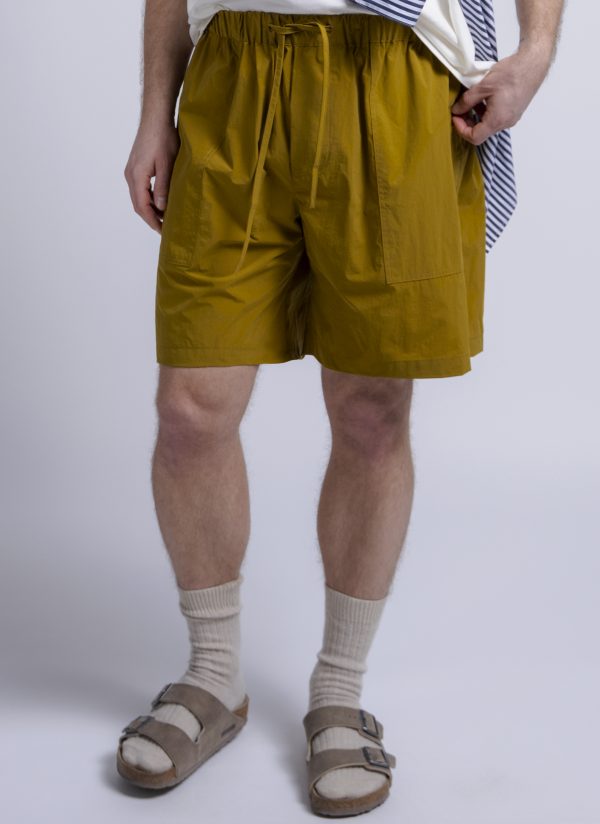 BAGGY CAMP SHORT IN BRIGHT OLIVE PARACHUTE NYLON - Image 7