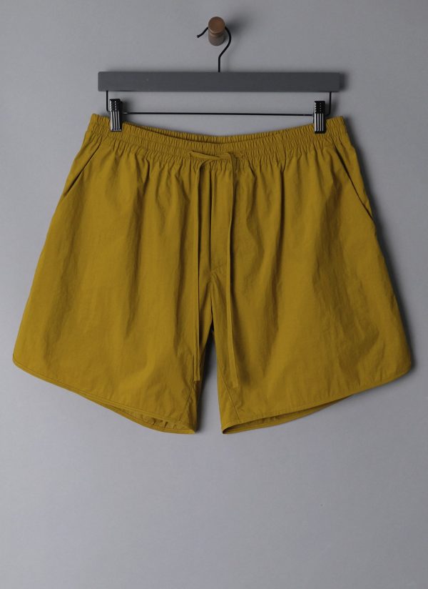TRACK SHORT IN BRIGHT OLIVE PARACHUTE NYLON - Image 10