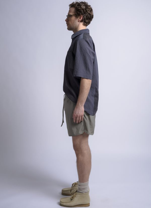 TRACK SHORT IN SMOKY ASH PARACHUTE NYLON - Image 4