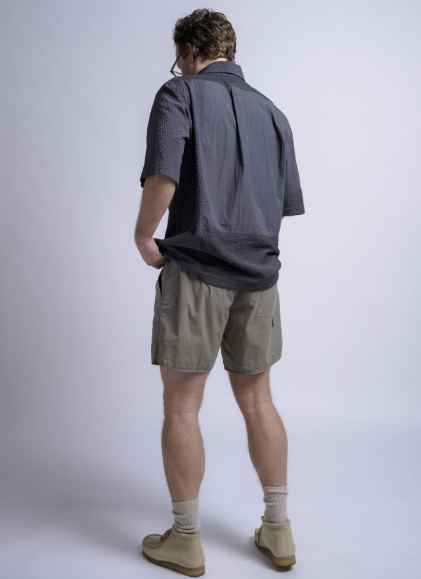 TRACK SHORT IN SMOKY ASH PARACHUTE NYLON - Image 6