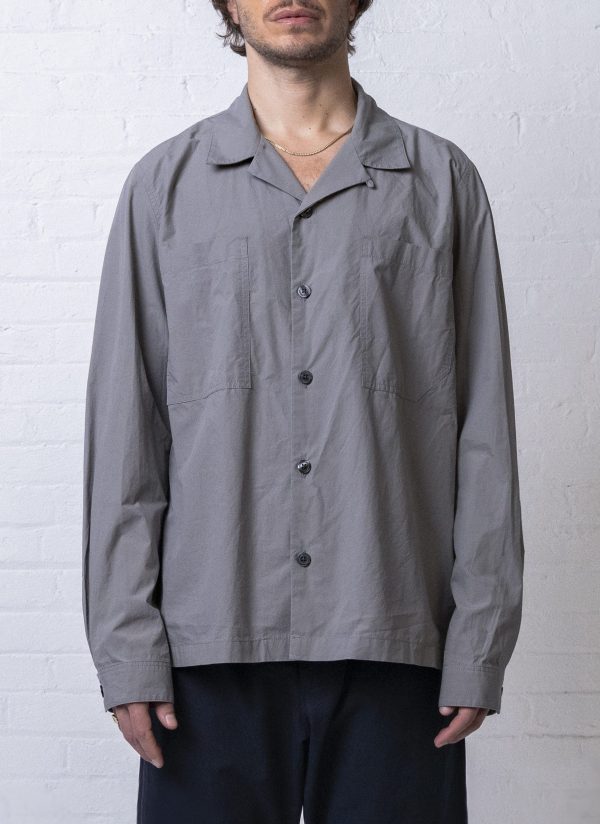 L/S CAMP SHIRT IN MINERAL WASHED POPLIN - Image 3