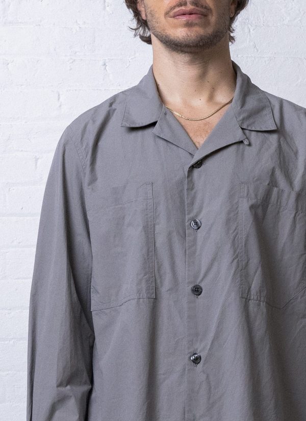 L/S CAMP SHIRT IN MINERAL WASHED POPLIN - Image 4