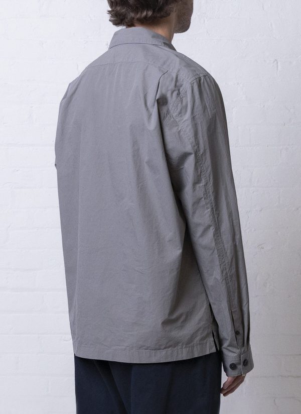 L/S CAMP SHIRT IN MINERAL WASHED POPLIN - Image 5