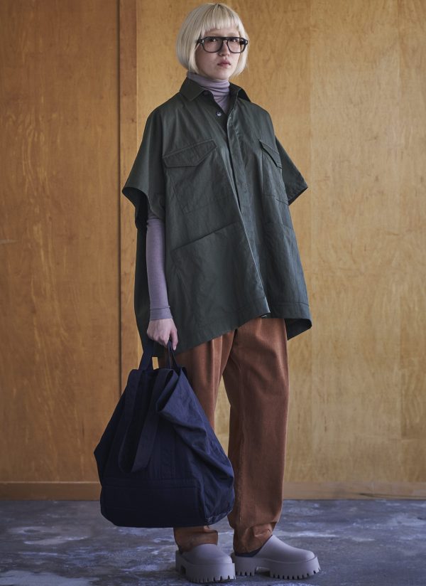 4 POCKET SHIRT PONCHO IN ARMY GREEN