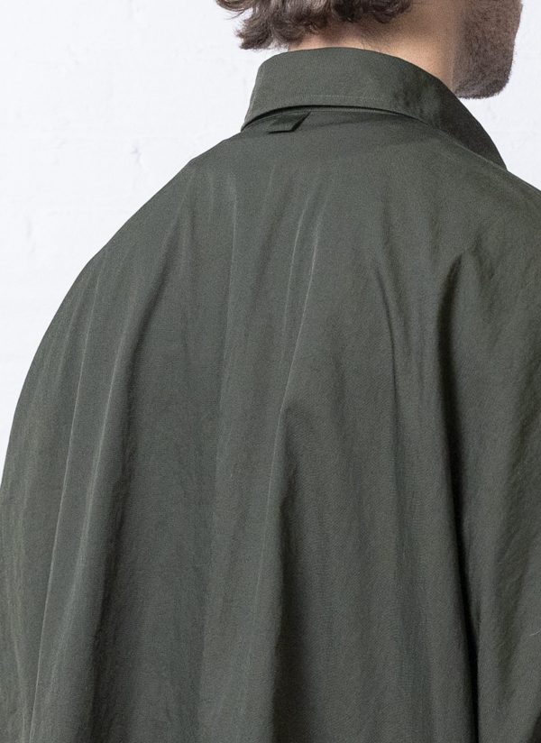 4 POCKET SHIRT PONCHO IN ARMY GREEN - Image 9