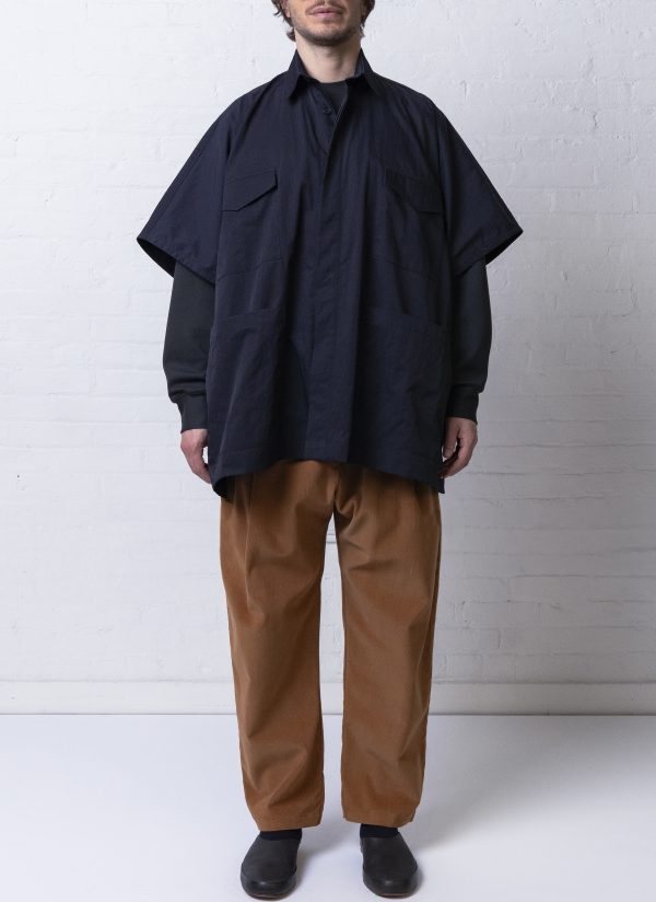 4 POCKET SHIRT PONCHO IN MIDNIGHT BLUE - Image 2